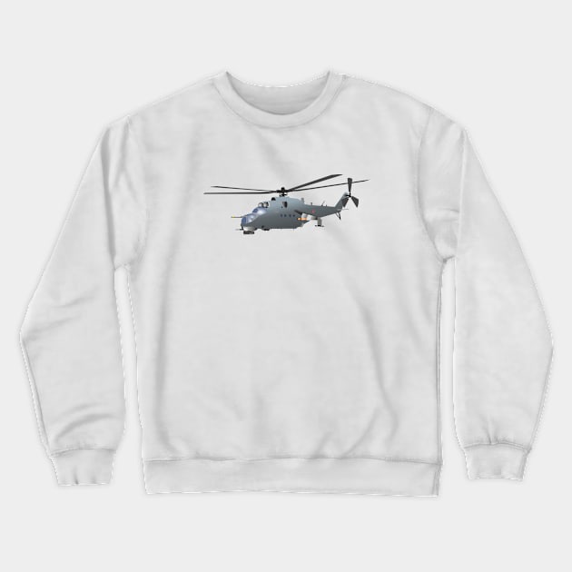 Russian Attack Helicopter Mi-24 Crewneck Sweatshirt by NorseTech